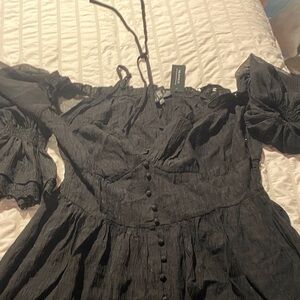 Chic Black Long Sleeve Dress